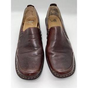 SOFFT Brown Leather Comfort Slip On Shoe Loafer Clog Women’s #1000213 Size 9M